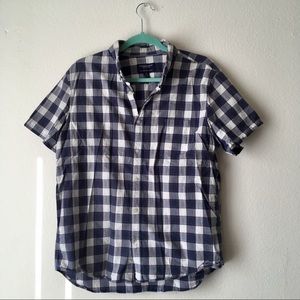 Short Sleeve Button Down American Eagle Plaid